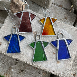 ängel 14 i återvunnet planglas (7,5 cm)- Fair Trade
