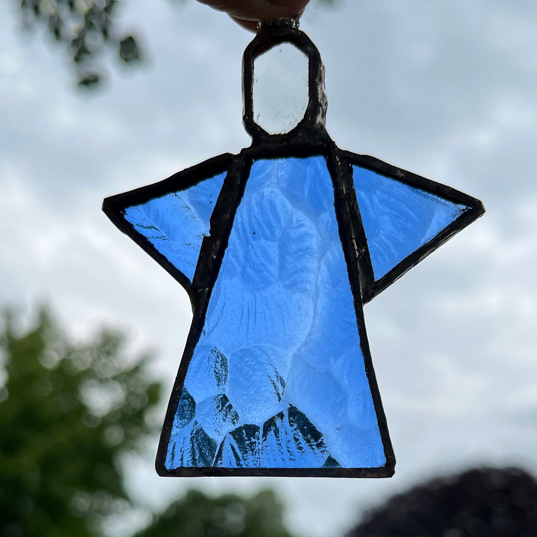 ängel 14 i återvunnet planglas (7 cm)- Fair Trade