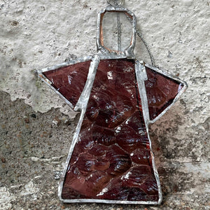 ängel 14 i återvunnet planglas (7,5 cm)- Fair Trade