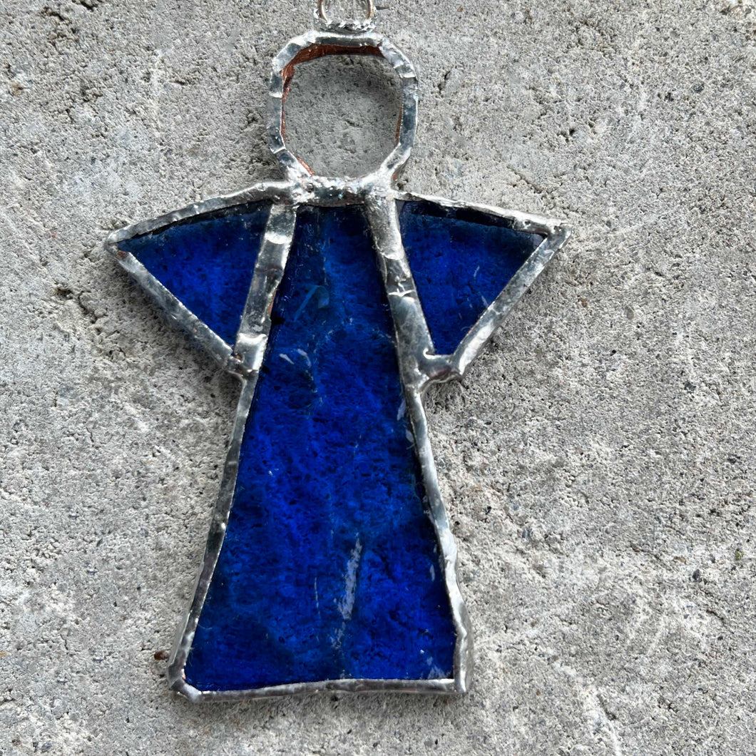 ängel 5 i återvunnet planglas (7,5 cm) - Fair Trade