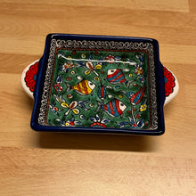 Lägg bild i galleriet, keramikfat - fiskar 2 grön - Fair Trade