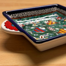 Lägg bild i galleriet, keramikfat - fiskar 2 grön - Fair Trade