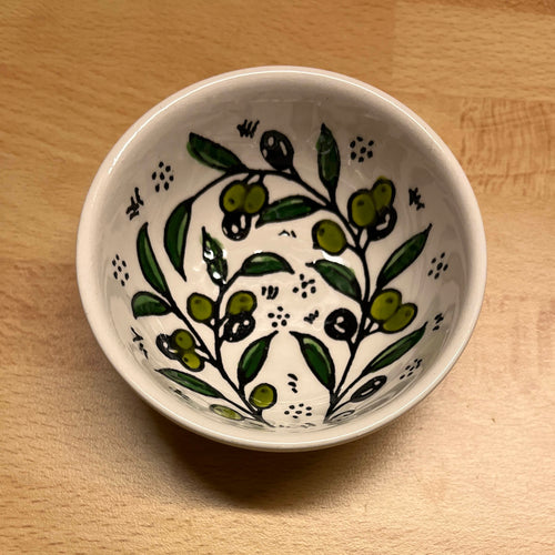 keramikskål - oliv 1 (9 cm) - Fair Trade