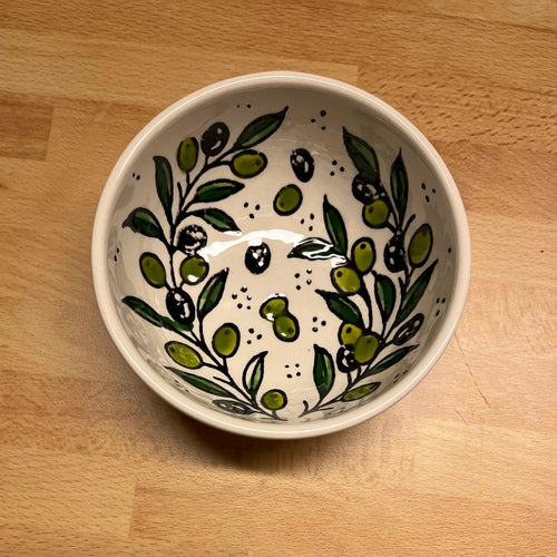 keramikskål - oliv 2 (12,5 cm) - Fair Trade
