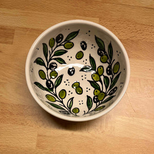 keramikskål - oliv 2 (12,5 cm) - Fair Trade