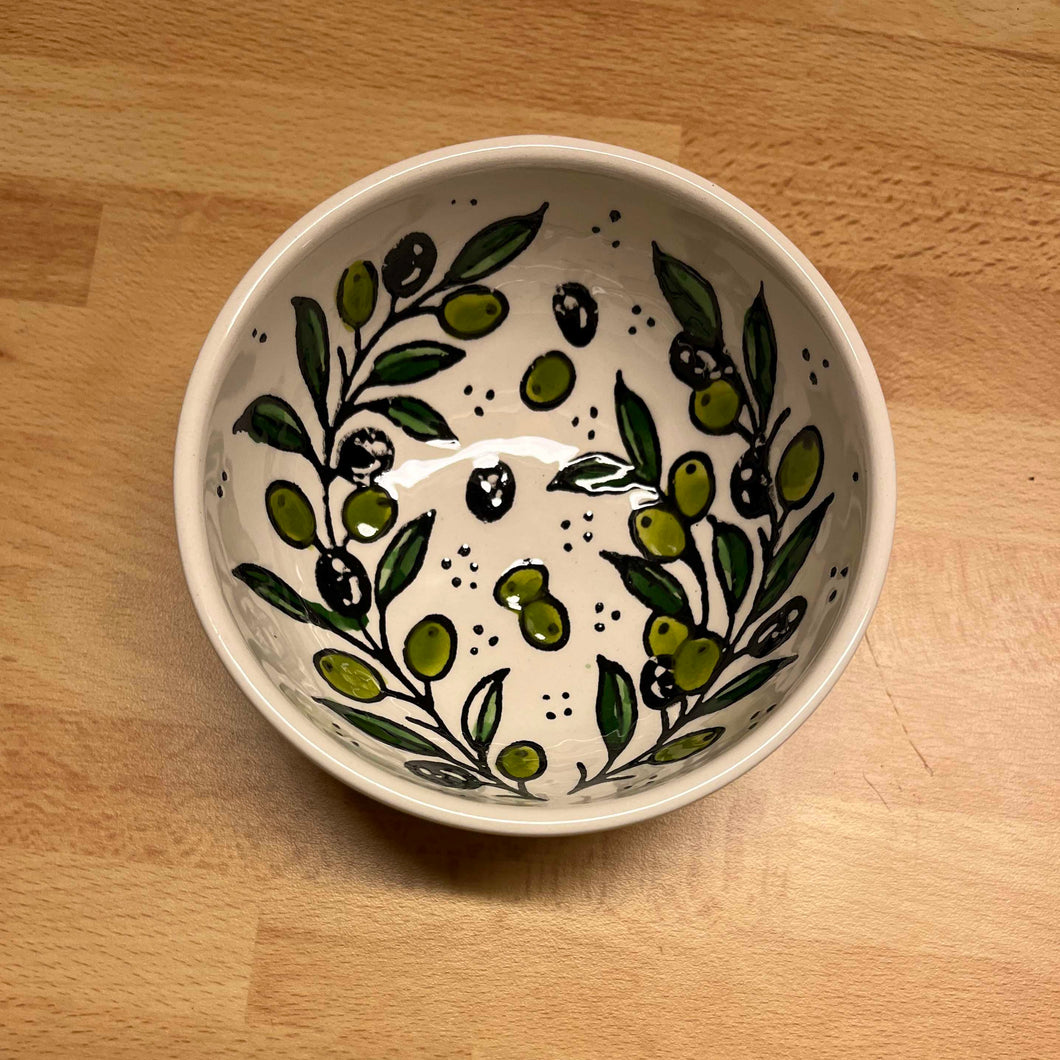 keramikskål - oliv 2 (12,5 cm) - Fair Trade