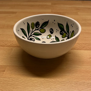 keramikskål - oliv 2 (12,5 cm) - Fair Trade