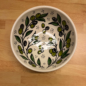 keramikskål - oliv 3 (15 cm) - Fair Trade