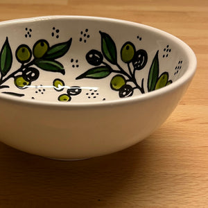 keramikskål - oliv 3 (15 cm) - Fair Trade