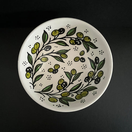 keramikskål - oliv 3 (15 cm) - Fair Trade