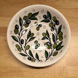 keramikskål - oliv 5 (16,5 cm) - Fair Trade