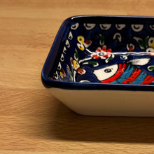 Lägg bild i galleriet, keramikskål - fisk 1 blå - Fair Trade