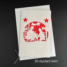 Lägg bild i galleriet, handgjorda silhuettkort C - julnatten - 20 kort