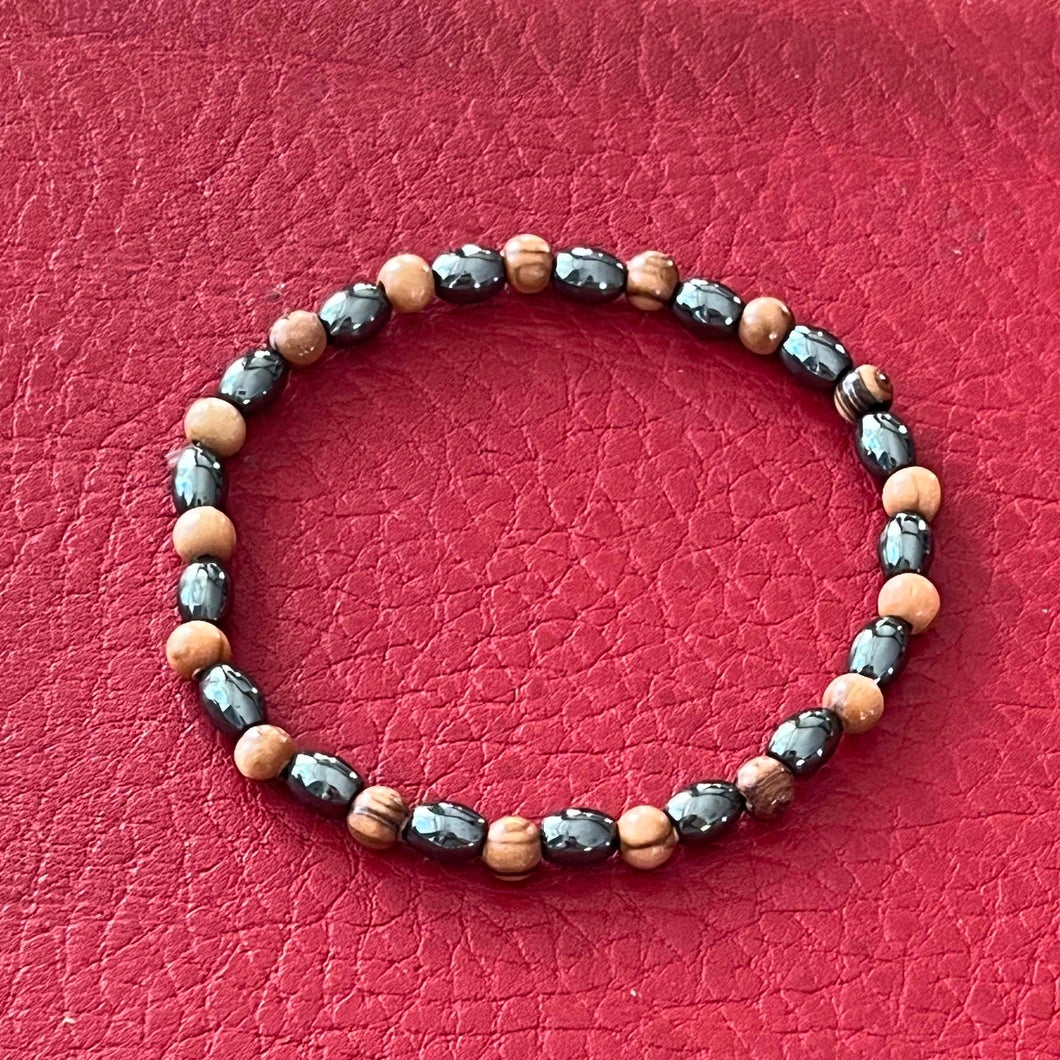 armband 17 - runda och ovala pärlor