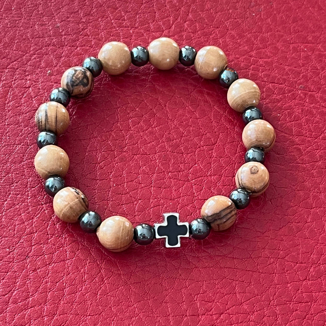 armband 26 - svart kors