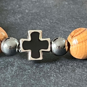 armband 26 - svart kors