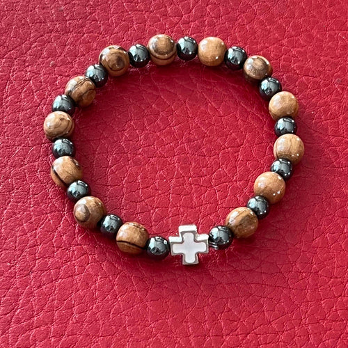 armband 14 - vitt kors
