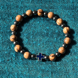 armband 15 - blått kors