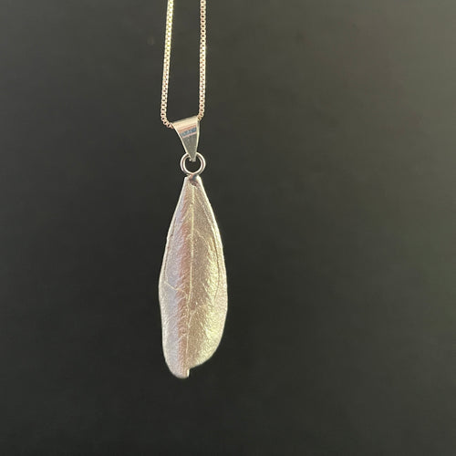 olivblad - halsband i sterlingsilver