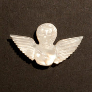 ängel i pärlemor, brosch Angela