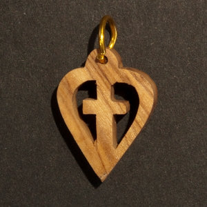 kors i hjärta Johannes 1 (2 cm)