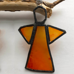 ängel 12 i återvunnet planglas (7 cm)- Fair Trade