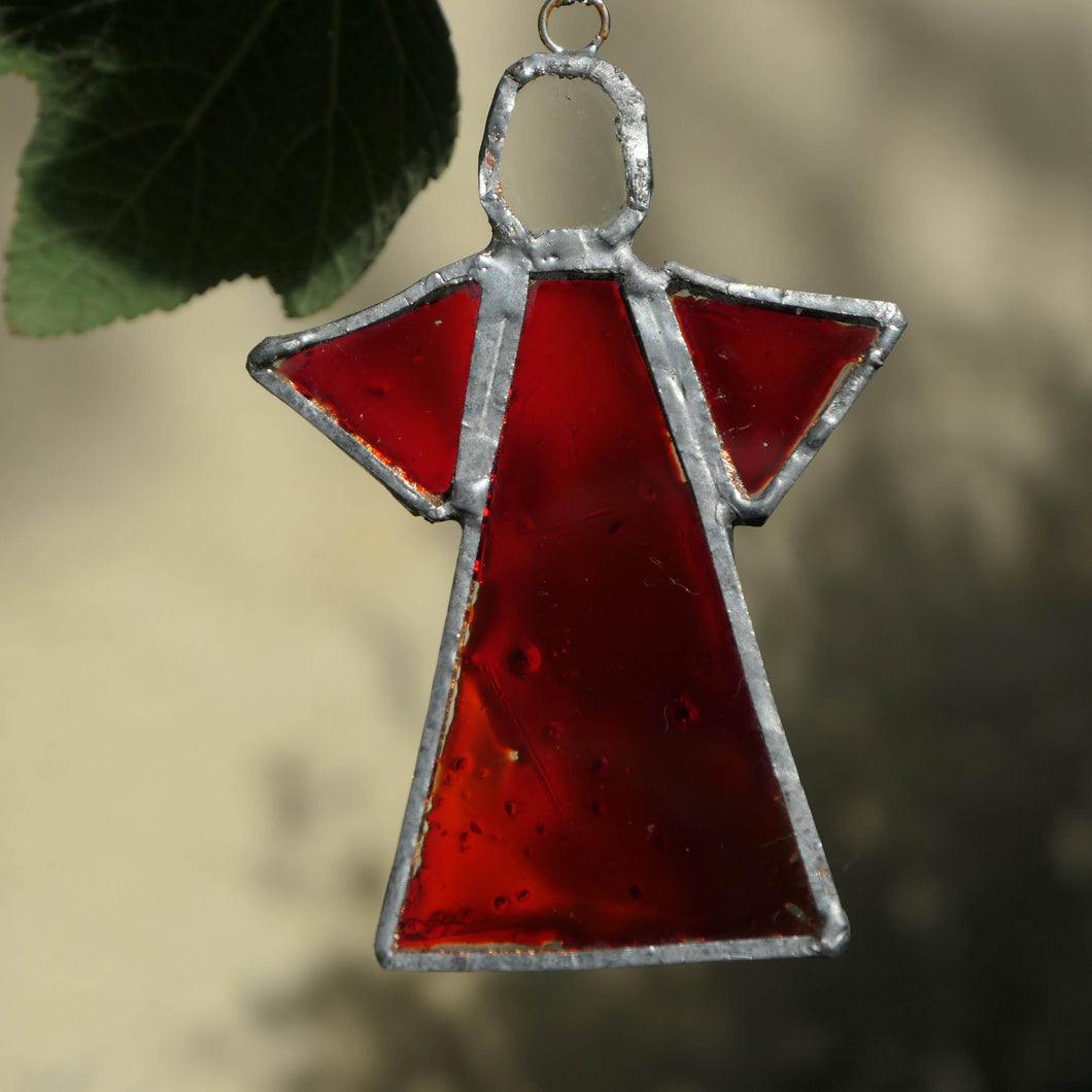 ängel 14 i återvunnet planglas (7,5 cm)- Fair Trade
