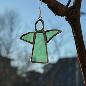 ängel 15 i återvunnet glas (7 cm) segla med mig - Fair trade