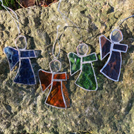 ängel 2 i återvunnet planglas (10 cm)  - Fair Trade