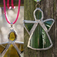 ängel 3 i återvunnet glas (4,5 cm)