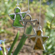 ängel 4 i återvunnet glas (5 cm) - Fair Trade
