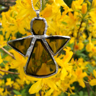 ängel i återvunnet glas Trädgårdsängel (4 cm)