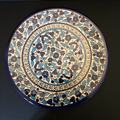 Keramikfat - sjöglitter (27,5 cm) - Fair Trade