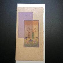 Lägg bild i galleriet, Handgjort sandkort 21 - ljus och blommor