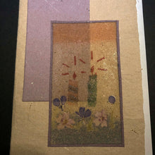 Lägg bild i galleriet, Handgjort sandkort 21 - ljus och blommor